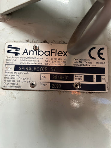 AmbaFlex Spiralveyor SV / banda transportadora en espiral 400mm de ancho 9m de altura / 9948-01