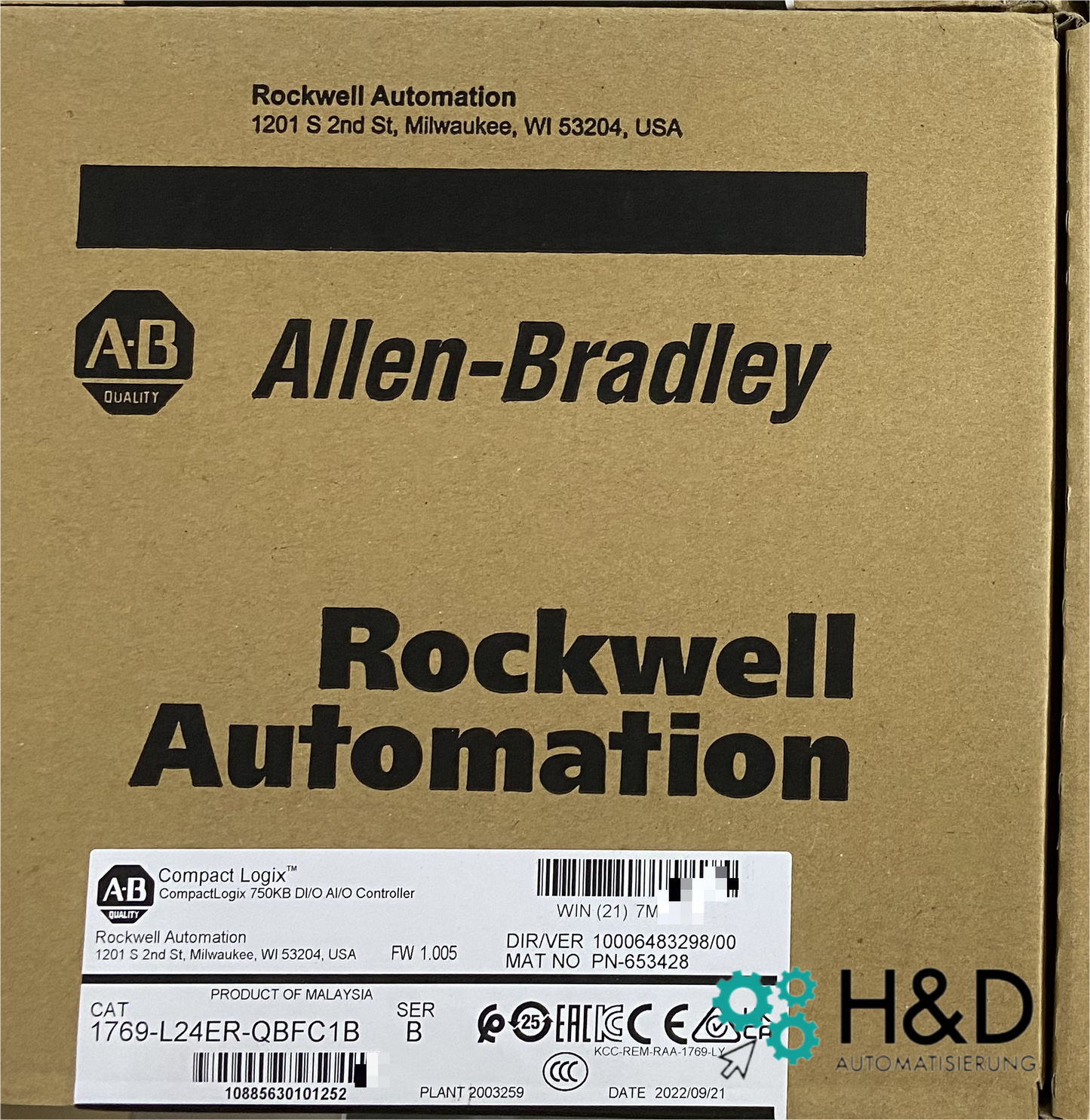 1769-L24ER-QBFC1B Allen-Bradley CompactLogix 【New and Sealed】