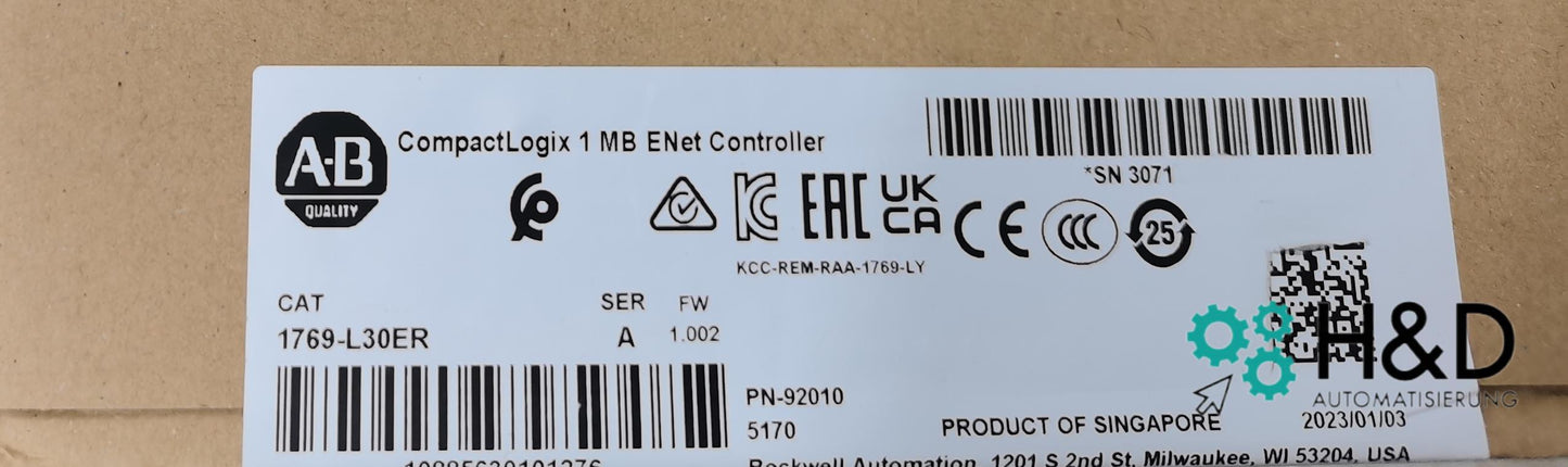 1769-L30ER Allen-bradley CompactLogix New and sealed