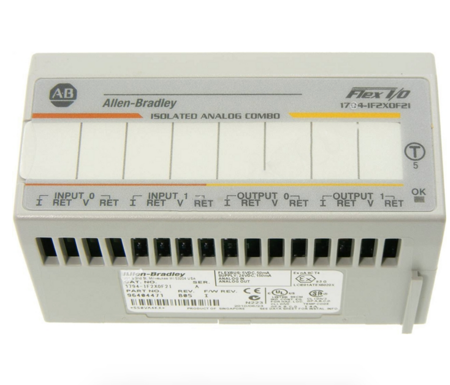 Allen-Bradley 1794-IF2XOF2I FLEX I/O 2-In/2-Out Isolated Analog Module