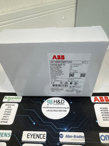 ABB PSR30-600-70 Arrancador suave 30A 208-600V CA 18,5kW Nuevo y sellado