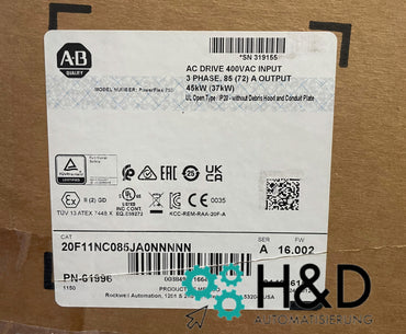 20F11NC085JA0NNNNN Allen-Bradley PowerFlex 753 AC Drive New and Sealed