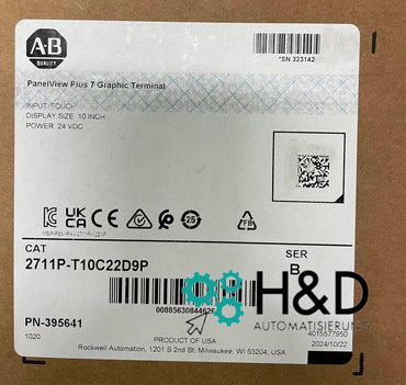 2711P-T10C22D9P Allen-Bradley PanelView Plus Nowy i Zaplombowany