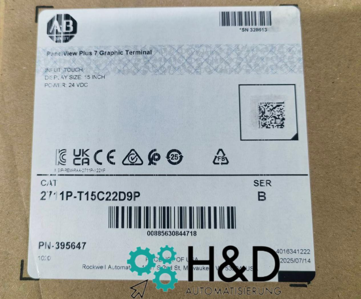 2711P-T15C22D9P Allen-Bradley PanelView Nuovo e Sigillato
