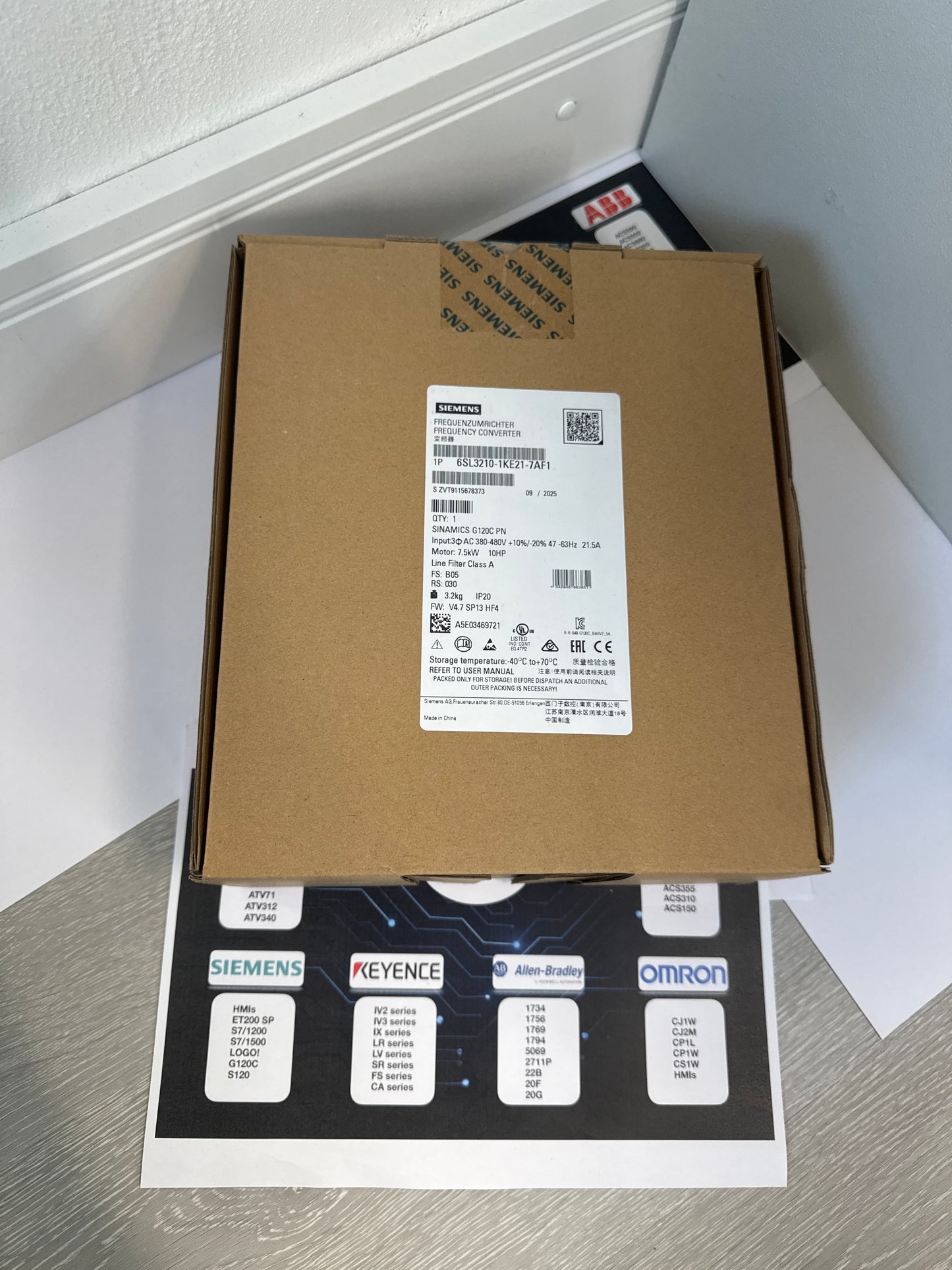 Sinamics G120C 6SL3210-1KE21-7AF1 – Frequenzumrichter (7,5 kW, 3AC 380–480 V, PROFINET, STO, IP20)