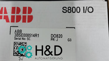 ABB DO820 (3BSE008514R1) Module de sortie numérique 8x relais Neuf & scellé