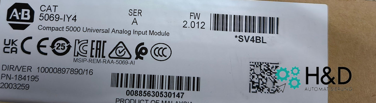 5069-IY4 Allen-Bradley 5069 E/S compactas 【Nuevo y sellado】