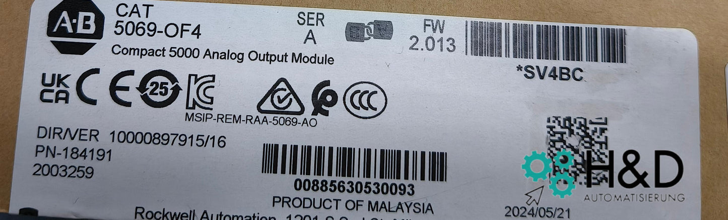 5069-OF4 Allen-Bradley In Stock! 5069 Compact I/O 【New and Sealed】