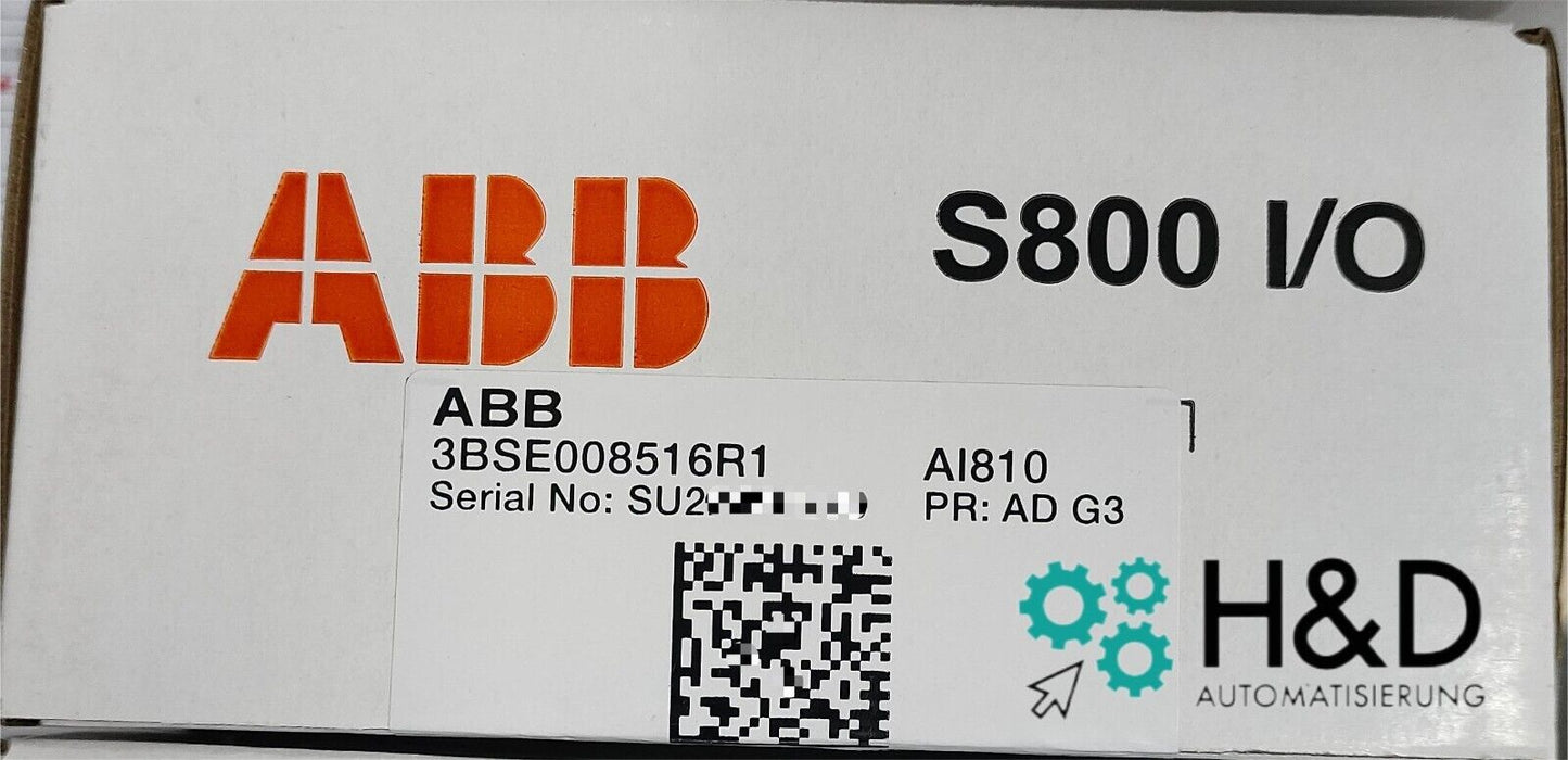 ABB 3BSE008516R1 – I/O-Modul – 24V DC – 8 Analoge Eingänge – Neu und versiegelt