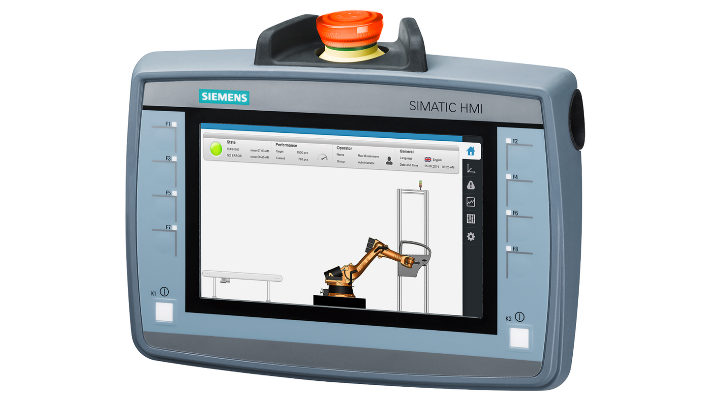 Siemens SIMATIC HMI KTP700F Mobile (6AV2125-2GB23-0AX0) – 7" Touchscreen with PROFINET and safety functions for mobile industrial applications
