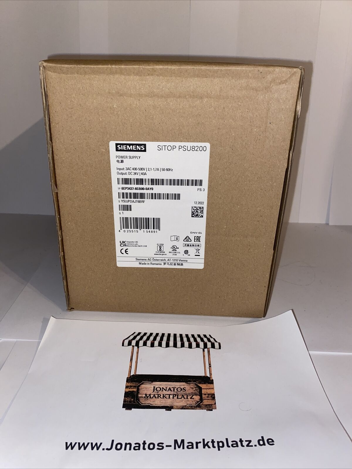 Siemens SITOP PSU8200 – 6EP3437-8SB00-0AY0, Fuente de alimentación trifásica, 24V DC, 40A, 960W, 400–500V AC