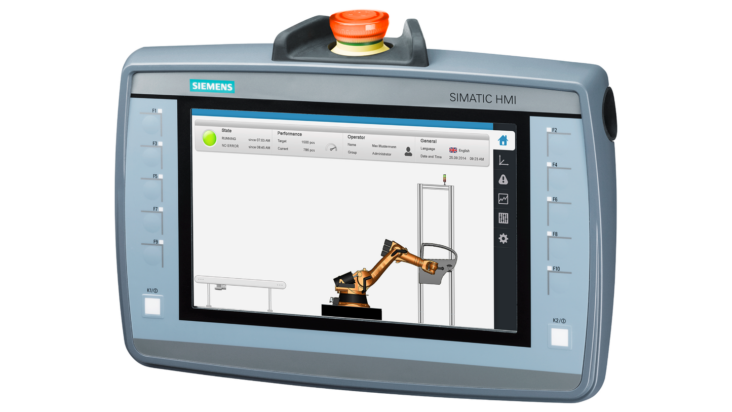 Siemens SIMATIC HMI KTP900F Mobile (6AV2125-2JB23-0AX0) – 9" TFT display with PROFINET and safety functions for industrial applications
