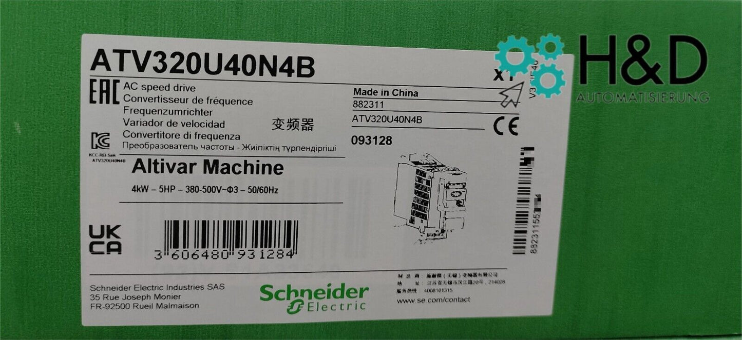 ATV320U40N4B Schneider Electric Umrichter ATV320 4kW