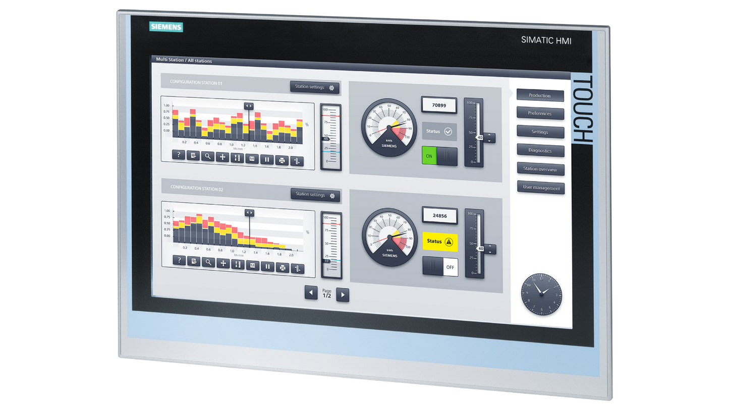 Siemens SIMATIC HMI TP1900 Comfort (6AV2124-0UC02-0AX1) – Écran tactile de 19" avec PROFINET et MPI/PROFIBUS