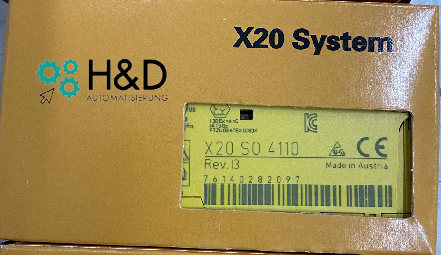 X20SO4110 B&R automation X20 System 4 safe digital outputs New and Sealed