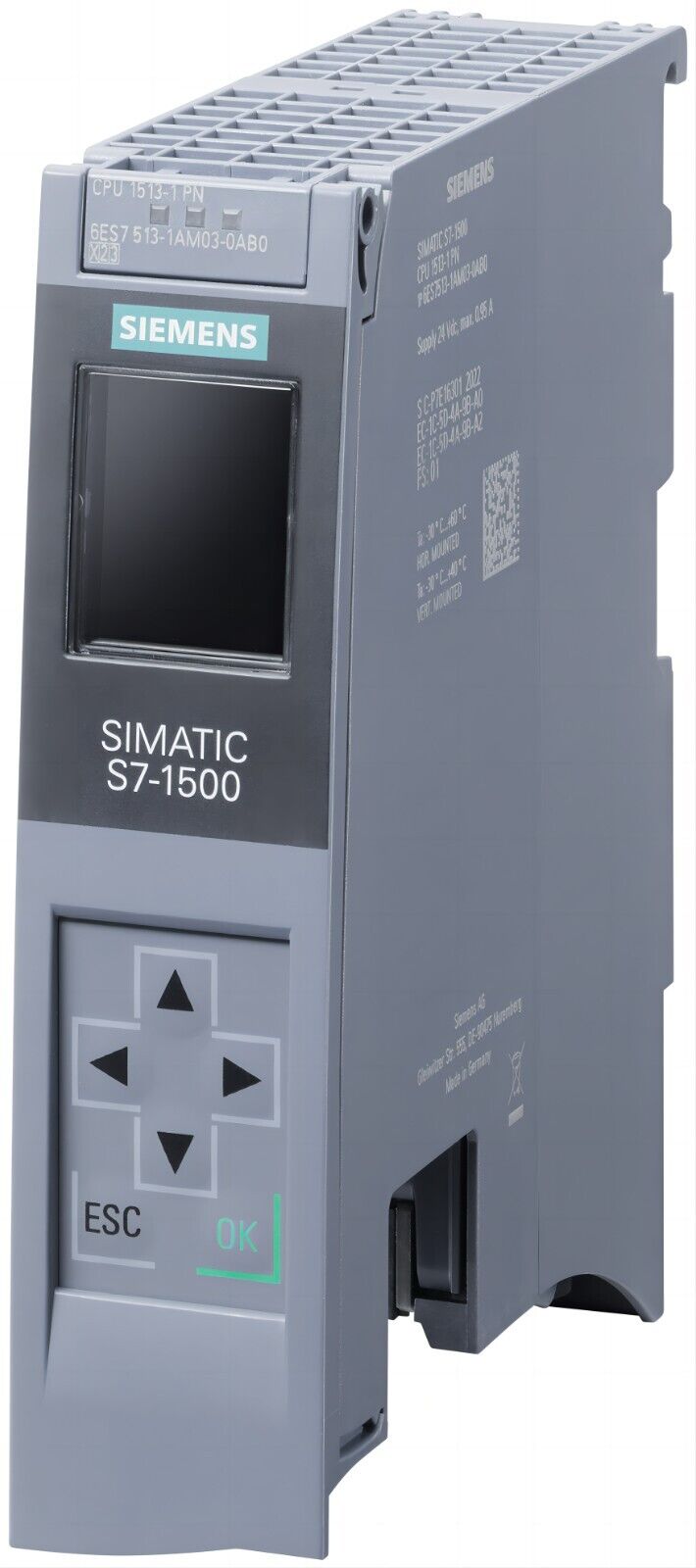 Siemens SIMATIC S7-1500 Modulo processore 6ES7513-1AM03-0AB0 per PROFINET, potente ed espandibile per compiti di automazione complessi