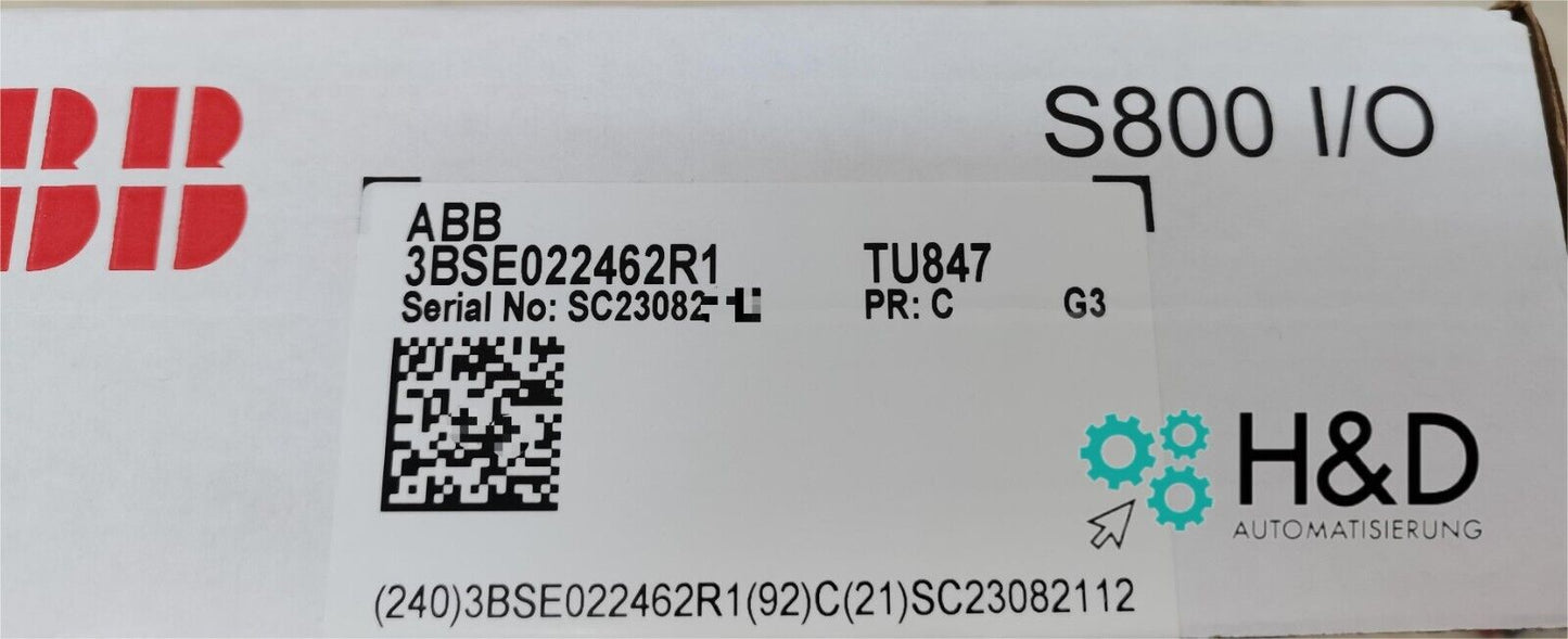 ABB 3BSE022462R1 – CI840 1+1 Modulo – Connessione alimentazione e Terminatore bus modulo TB807 – Supporta I/O non ridondante – Nuovo e sigillato