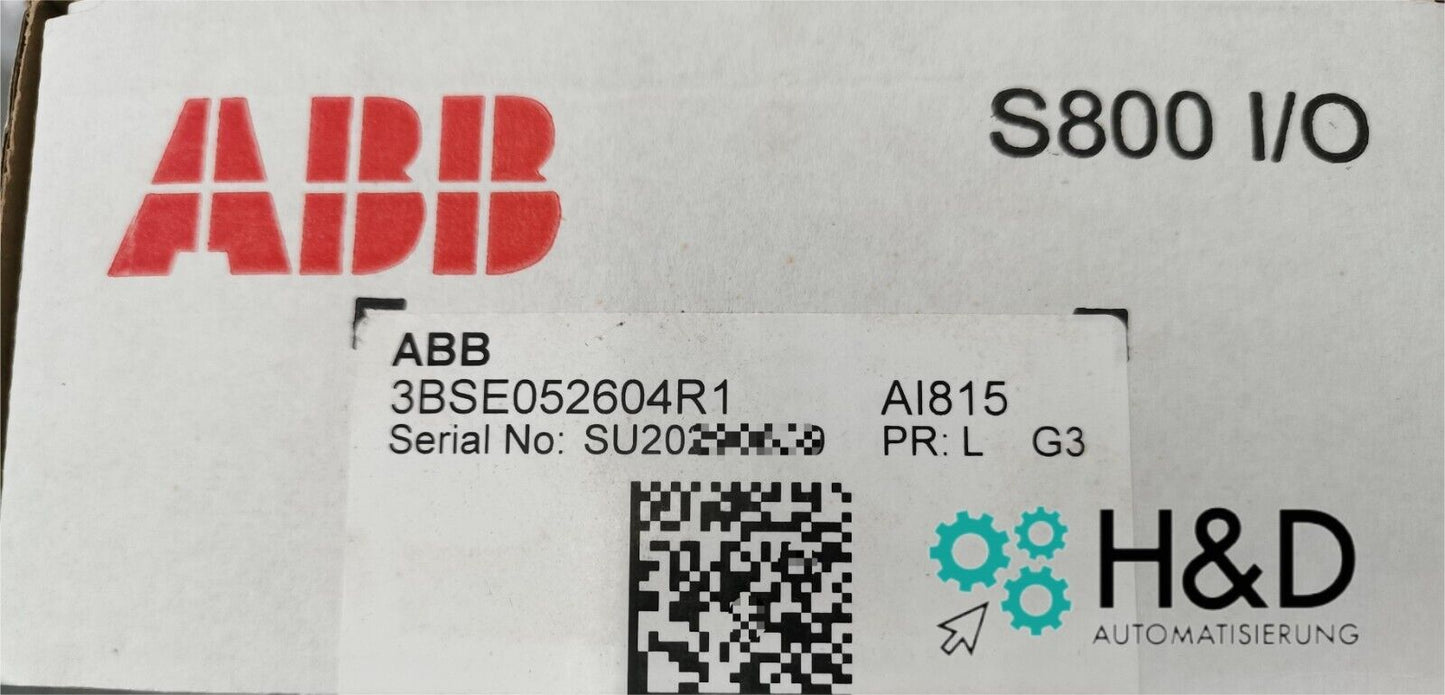 ABB 3BSE052604R1 – Modulo I/O – HART – 8 ingressi analogici – Nuovo e sigillato
