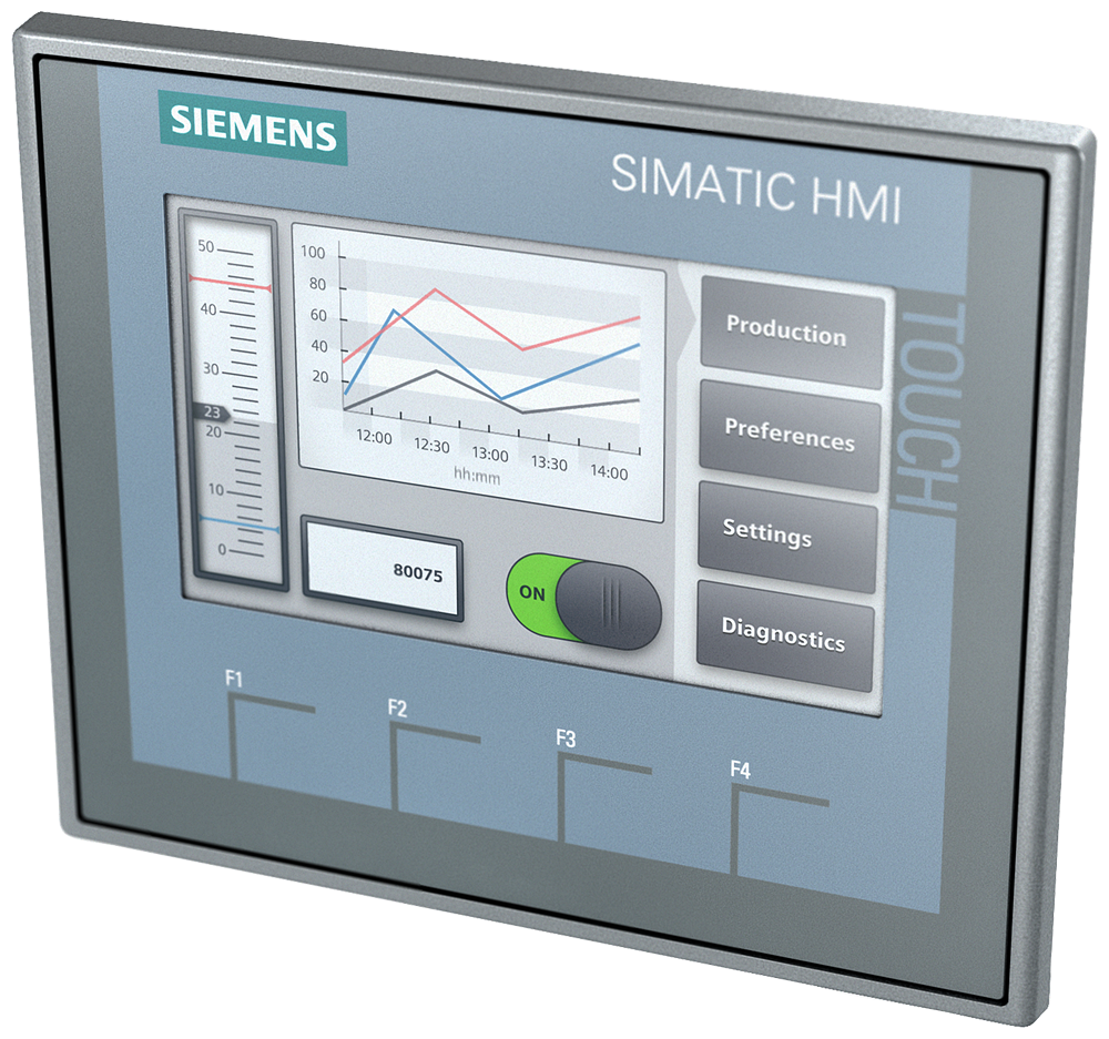 Siemens SIMATIC HMI KTP400 Basic (6AV2123-2DB03-0AX0) – Pannello di controllo compatto con touchscreen e PROFINET