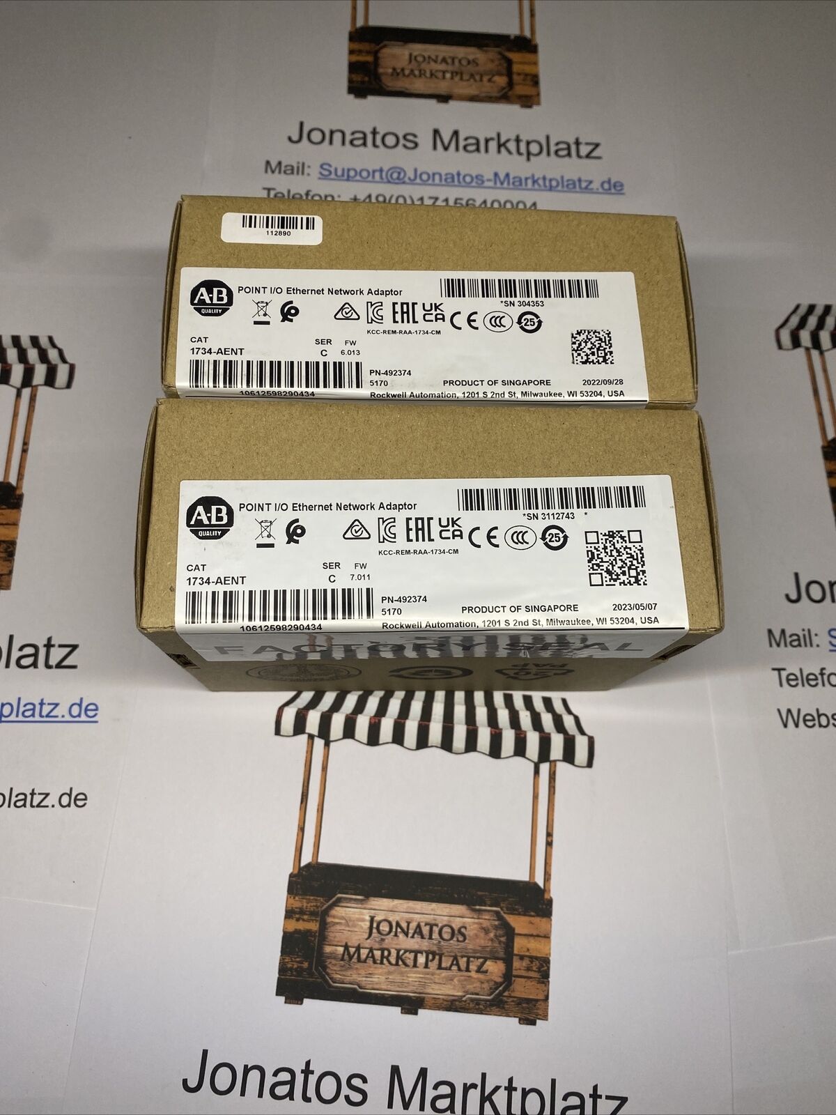 1734-AENT Allen-Bradley Adattatore di Rete, POINT I/O 【Nuovo e Sigillato】