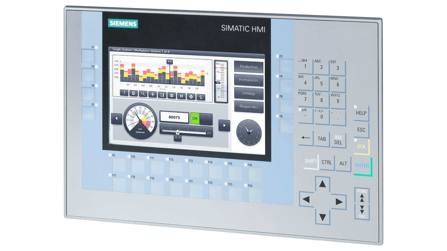 Siemens SIMATIC HMI KP700 Comfort (6AV2124-1GC01-0AX0) – 7" панель управления с кнопками с PROFINET и MPI/PROFIBUS