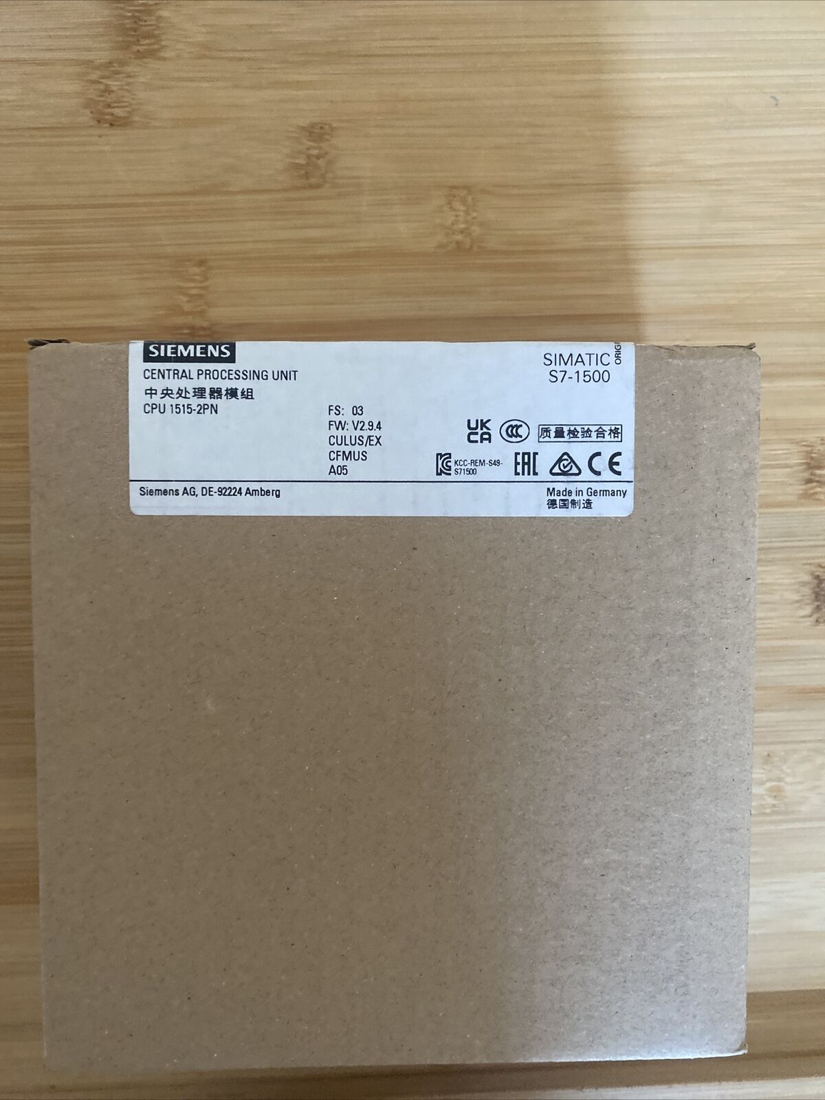 SIMATIC S7-1500 CPU 1515-2 PN 6ES7515-2AM02-0AB0 – высокопроизводительный процессор с PROFINET и PROFIBUS