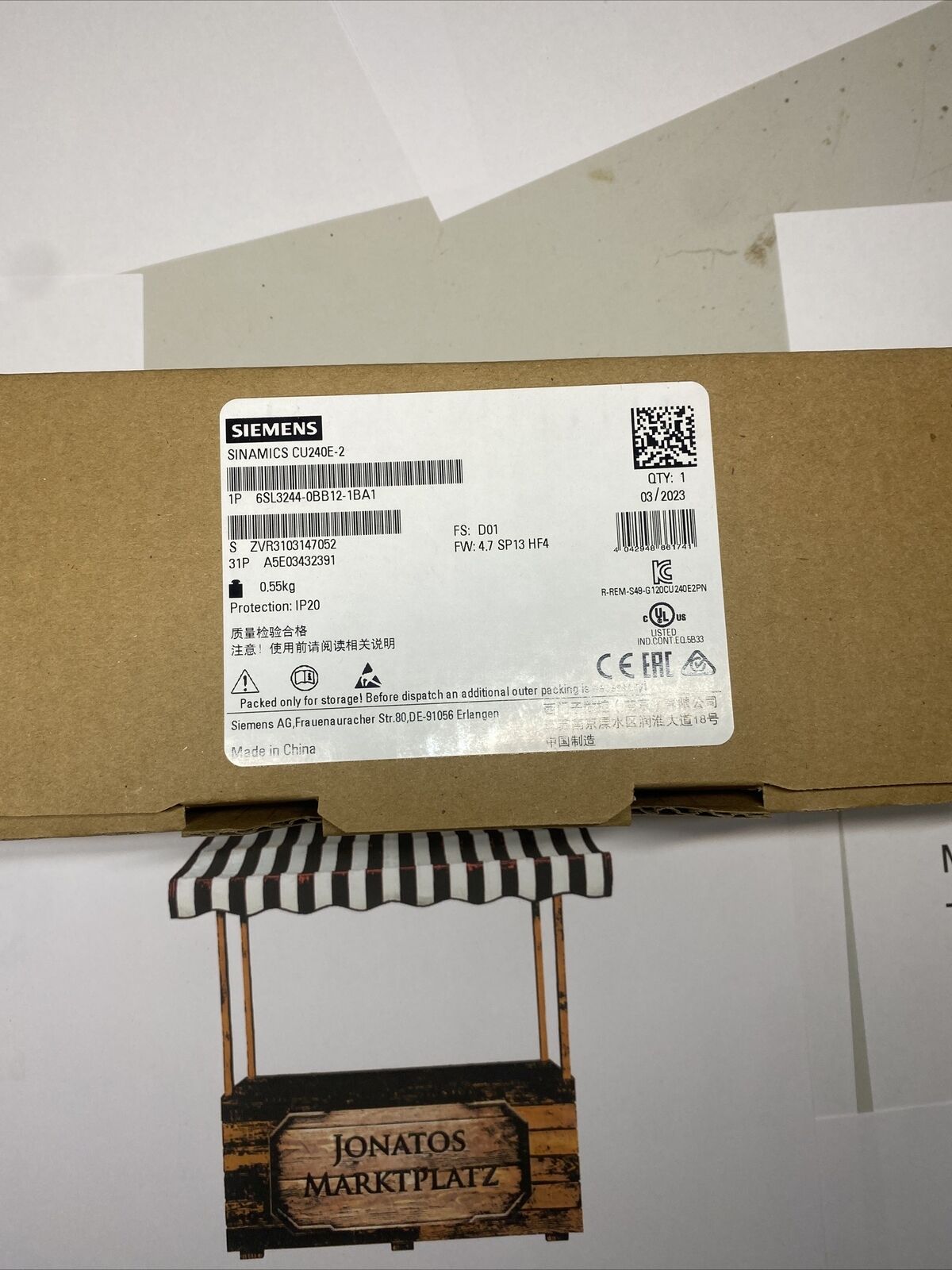 Siemens 6SL3244-0BB12-1BA1 НОВЫЙ В ОРИГИНАЛЬНОЙ УПАКОВКЕ в наличии
