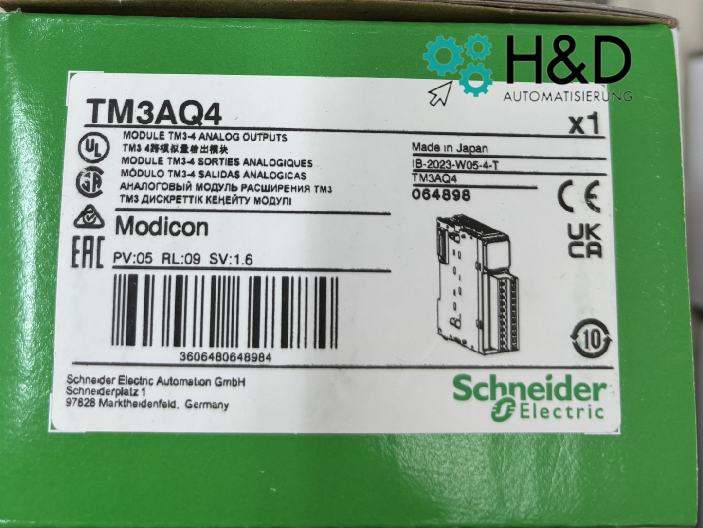 TM3AQ4 Schneider Electric Analog output modul