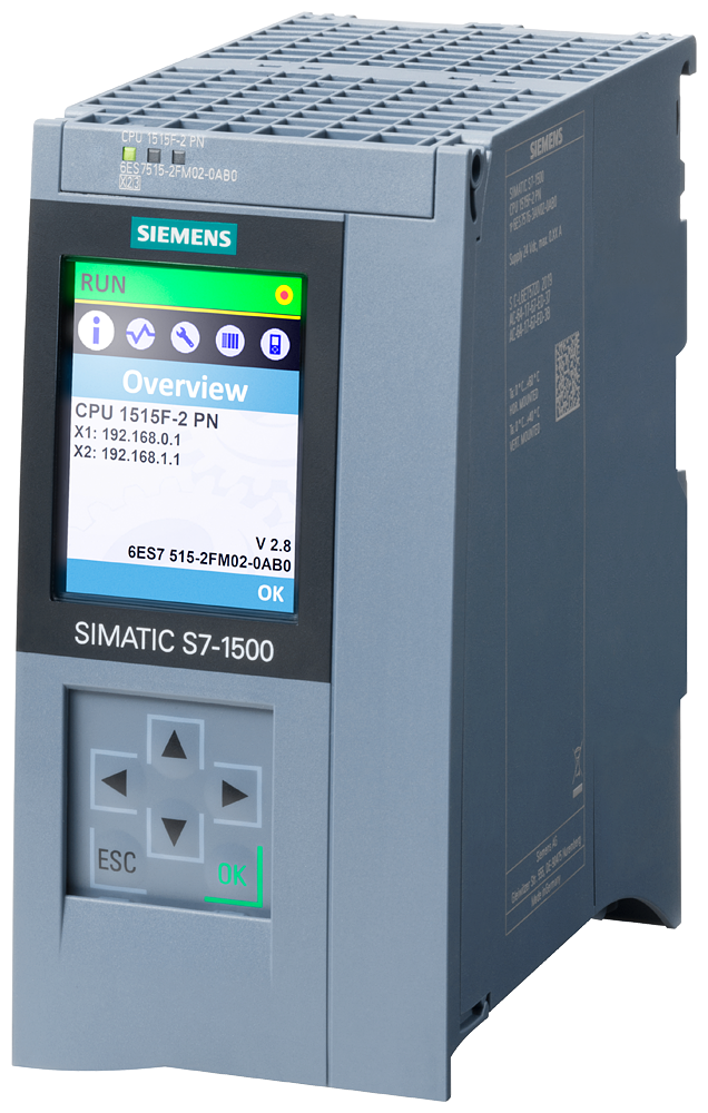 SIMATIC S7-1500 CPU 1515F-2 PN 6ES7515-2FM02-0AB0 – CPU a prueba de fallos para aplicaciones de seguridad