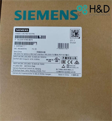 6SL3210-5FB10-8UF0 Siemens SINAMICS V90 Inversor 0,75KW Nuevo y Sellado