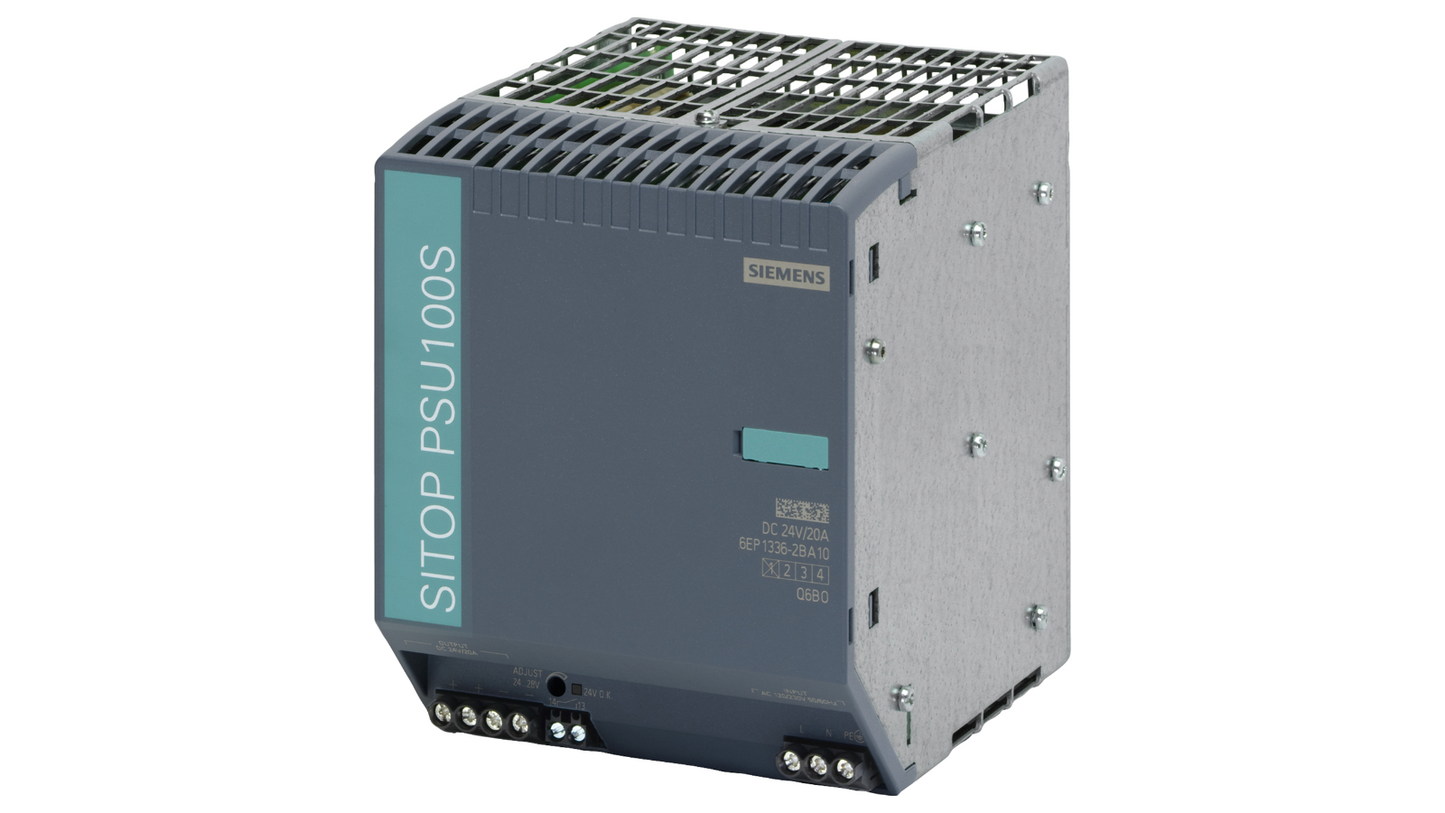 Siemens SITOP PSU100S – 6EP1336-2BA10, Fuente de alimentación regulada, 24V DC, 20A, 480W, 120/230V AC