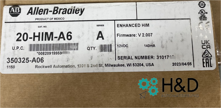 20-HIM-A6 Allen-Bradley PowerFlex Architettura Classe HIM 【Nuovo e Sigillato】
