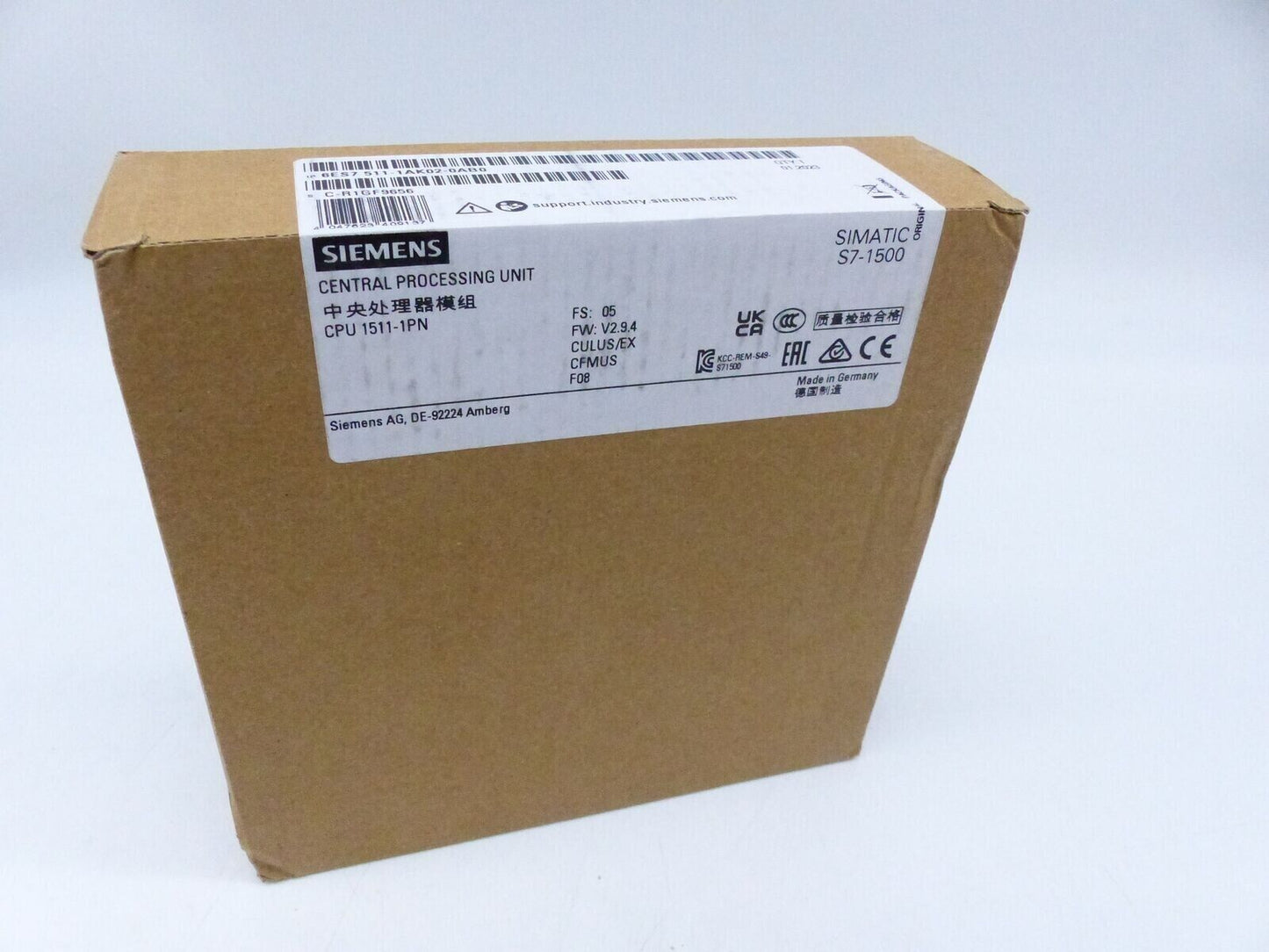 Siemens SIMATIC S7-1500 Processor Module 6ES7511-1AK02-0AB0 for PROFINET Networks