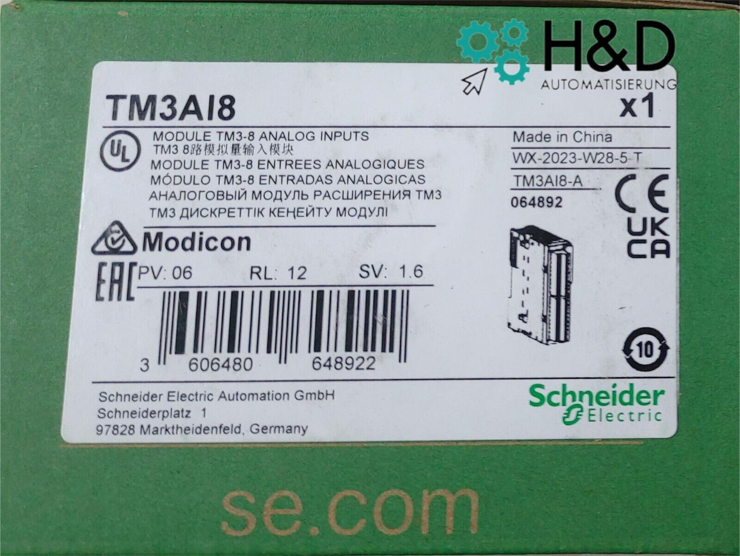 TM3AI8 Schneider Electric Module d'entrée analogique