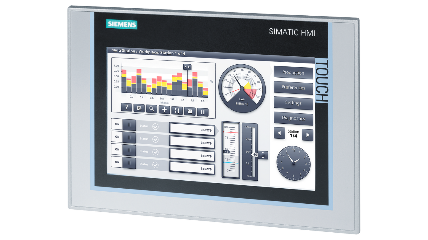 Siemens SIMATIC HMI TP900 Comfort (6AV2124-0JC01-0AX0) – Panel táctil de 9" con PROFINET y MPI/PROFIBUS