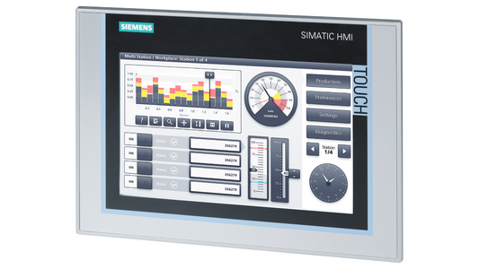 Siemens SIMATIC HMI TP900 Comfort (6AV2124-0JC01-0AX0) – Pannello touchscreen da 9" con PROFINET e MPI/PROFIBUS
