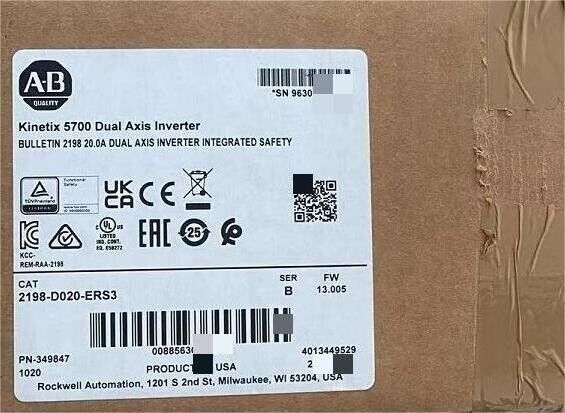 2198-D020-ERS3 Allen-Bradley Kinetix 5700 Dual Axis Inverter 【New and Sealed】