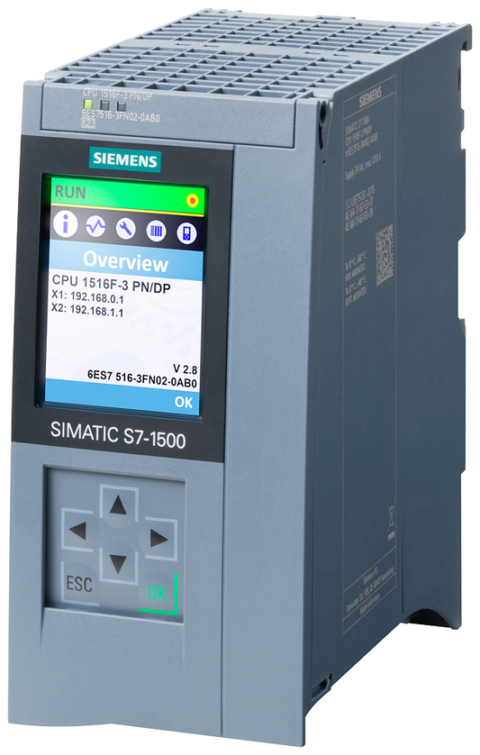 SIMATIC S7-1500 CPU 1516F-3 PN/DP 6ES7516-3FN02-0AB0 – CPU de sécurité avec connectivité PROFINET-/PROFIBUS intégrée