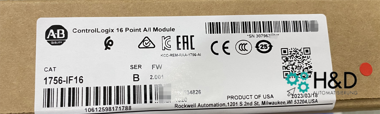 1756-IF16 Allen-Bradley ControlLogix Новый и Запечатанный