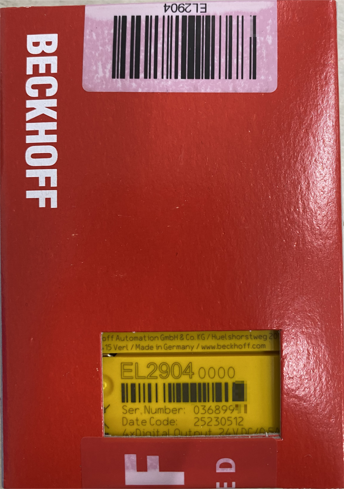 EL2904 Beckhoff Neuf et Scellé