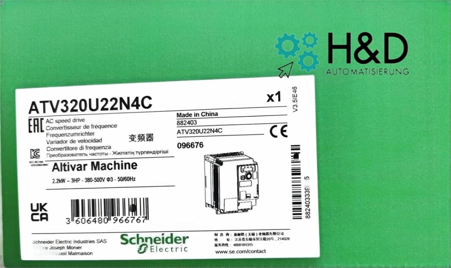 ATV320U22N4C Schneider Electric Umrichter ATV320, 2.2kW