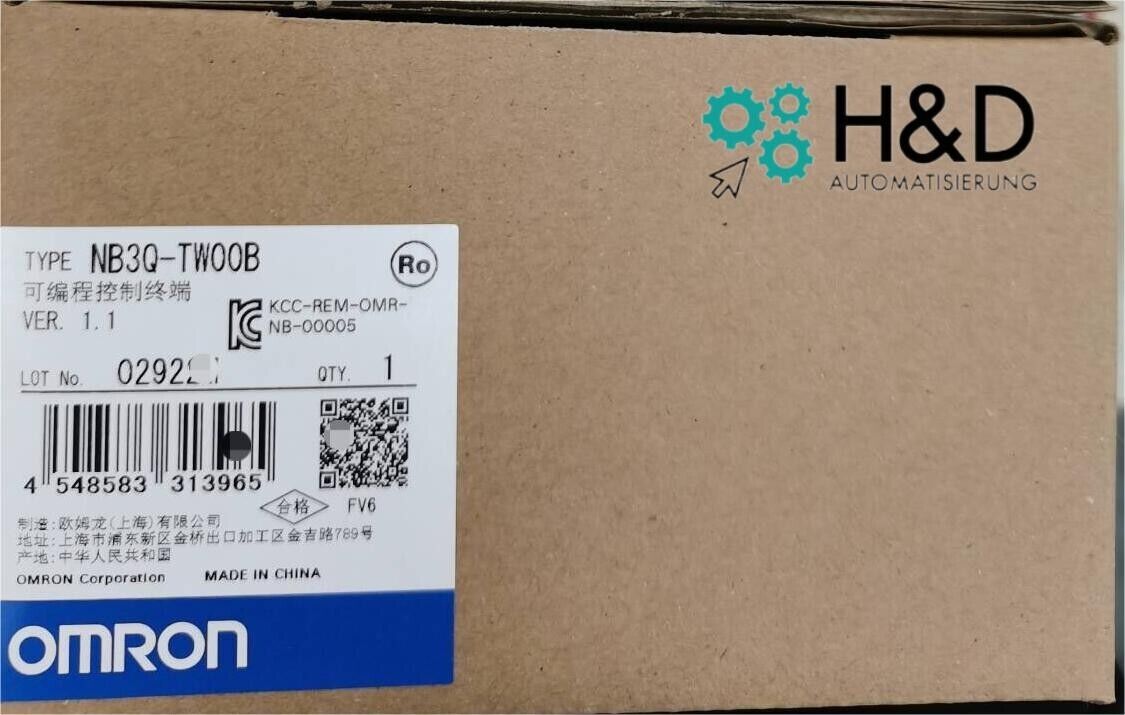 Omron NB3Q-TW00B – Écran tactile couleur TFT 3,5 ", 320 × 240 px, IP65