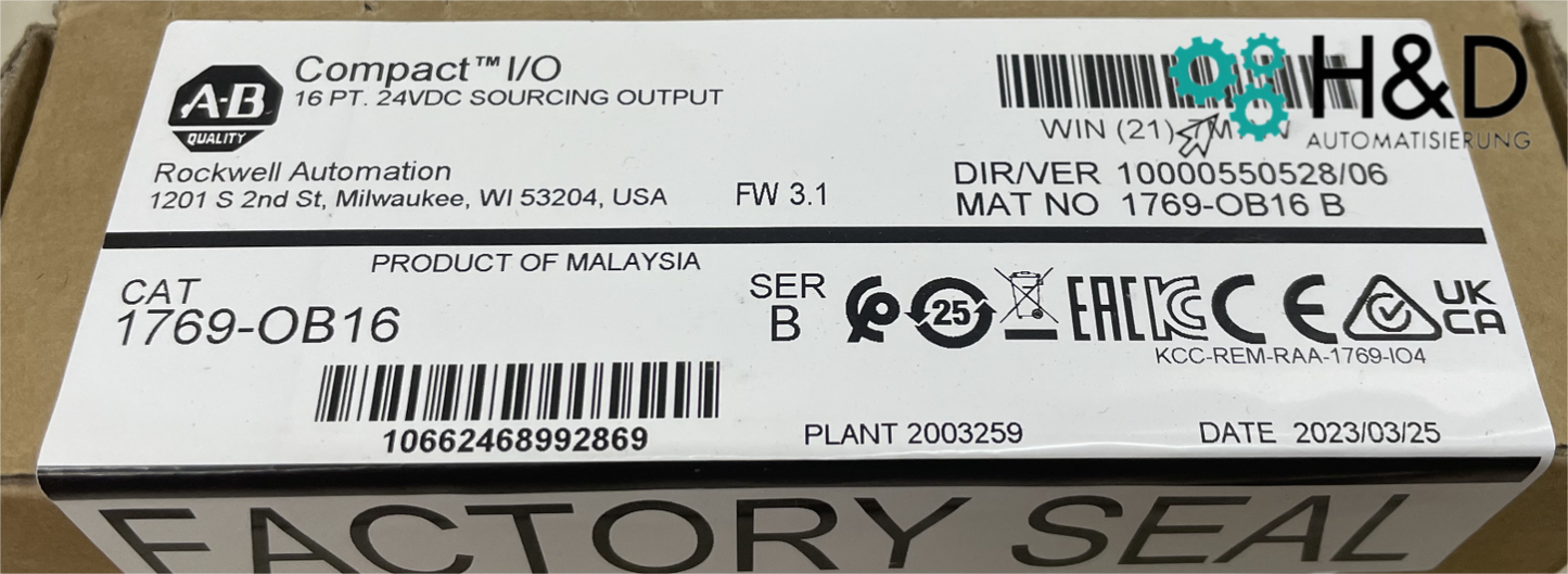 1769-OB16 Allen-Bradley CompactLogix New and Sealed