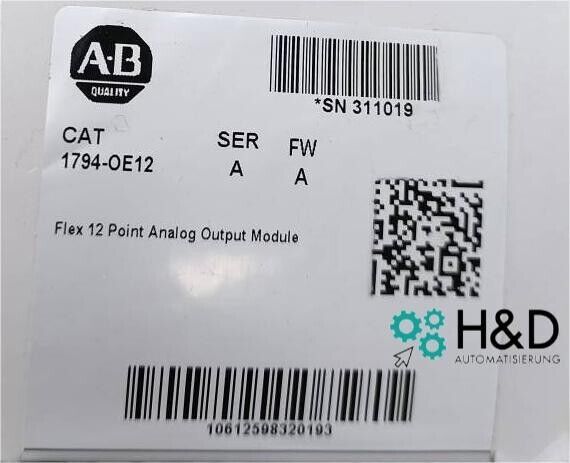 1794-OE12 Allen-Bradley Modulo di uscita analogica Flex a 12 punti 【Nuovo e sigillato】