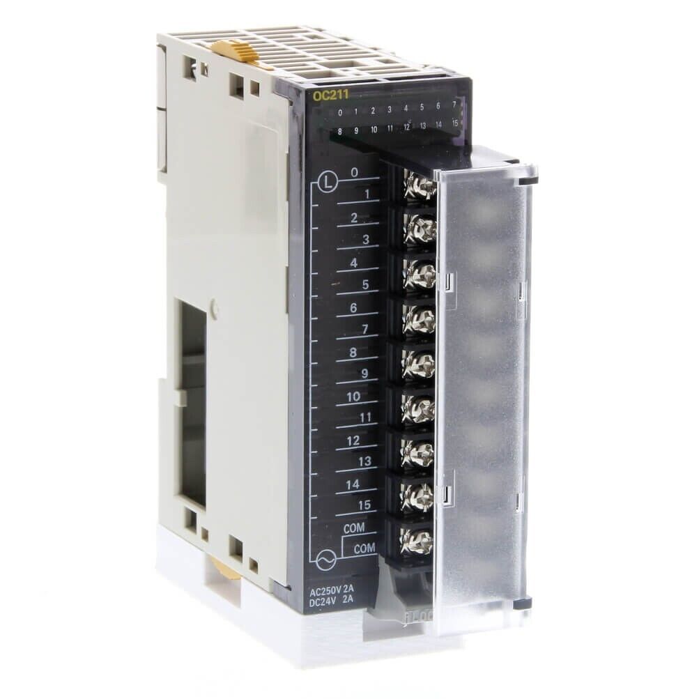 Omron CJ1W-OC211 – 16 salidas de relé digitales, 5–250 V, 2 A, bornes de tornillo