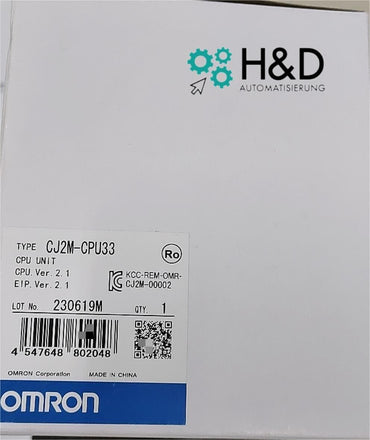 Omron CJ2M-CPU33 CPU con porta EtherNet/IP integrata – 20K passi, 2560 I/O