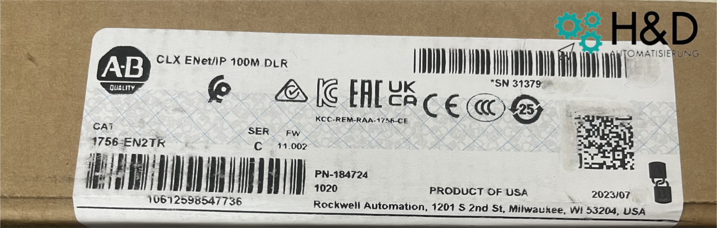 1756-EN2TR Allen-Bradley CLX ENet/IP Module 【New and Sealed】