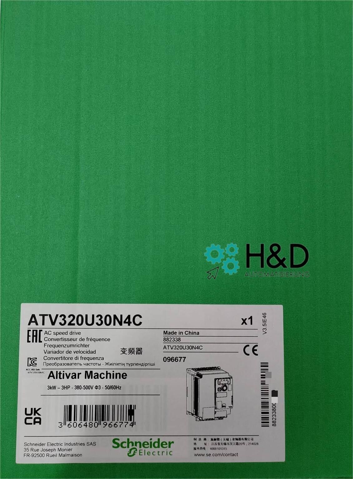 ATV320U30N4C Schneider Electric Przemiennik częstotliwości ATV320, 3kW