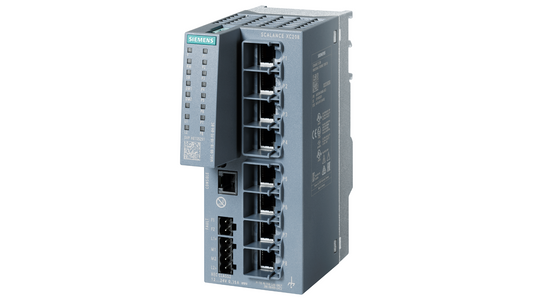 Siemens SCALANCE XC208 Switch Ethernet Gestito – 8 Porte, Alimentazione Ridondante (Numero articolo: 6GK5208-0BA00-2AC2)