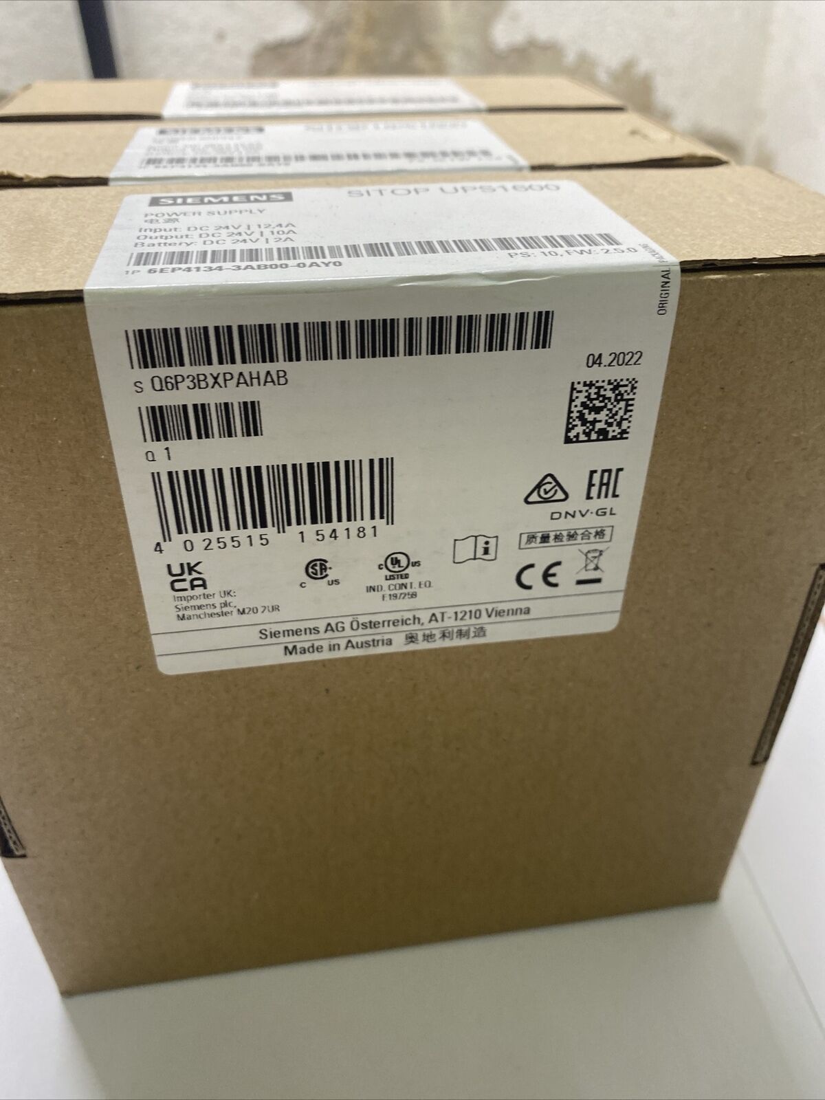 6EP4134-3AB00-0AY0 SIEMENS fuente de alimentación Nuevo y Sellado ¡En stock!